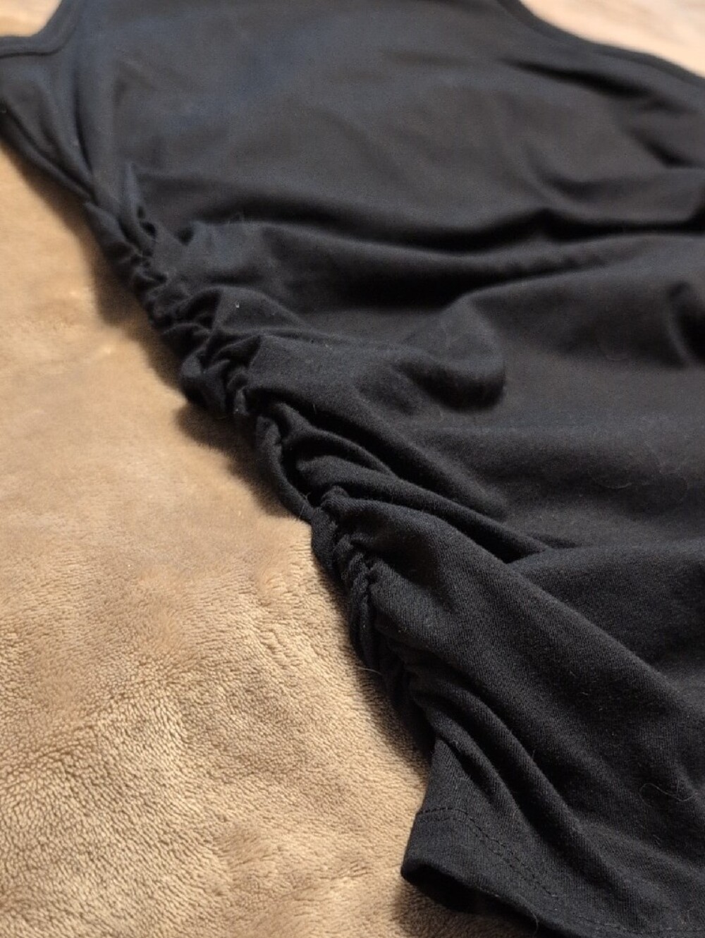 torrid Black High Neck Ruched Tank-Size 0-NWOT - Picture 3 of 4
